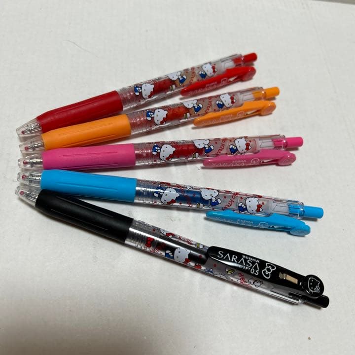 Hello Kitty サラサボールペン 5色セット ハローキティ - サラサノック