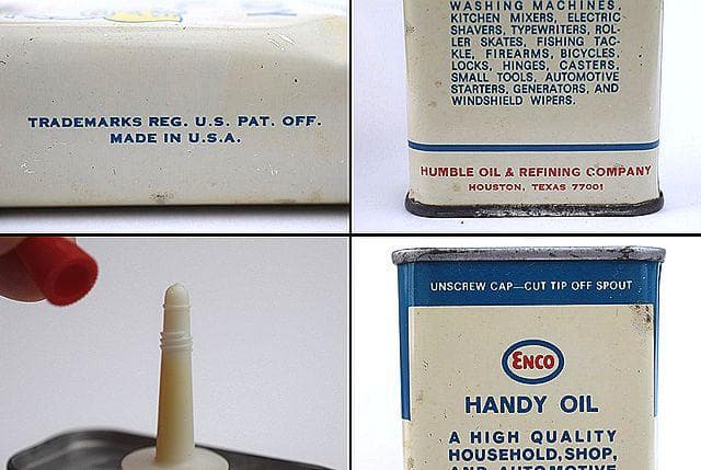 デッド！ 1950's ENCO エンコ オイルドロップ ビンテージ オイル缶