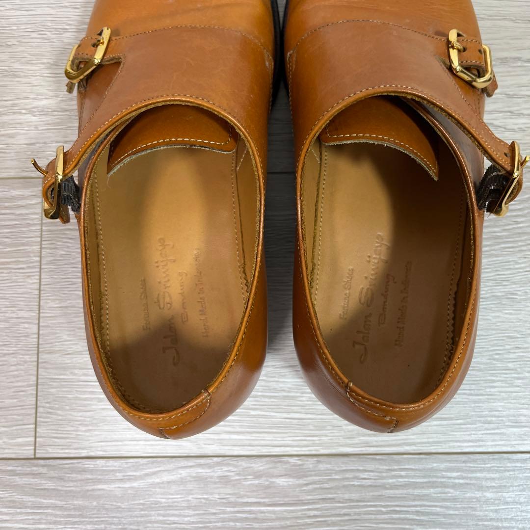 jalan sriwijaya ダブルモンクストラップシューズUK7