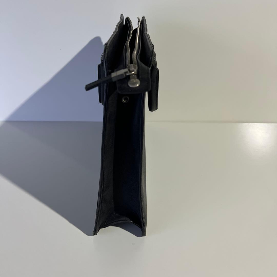 BURBERRY ビジネスバッグ レザー 黒 台形 A4可