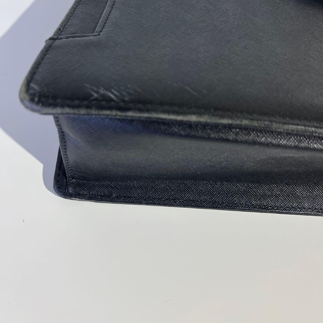 BURBERRY ビジネスバッグ レザー 黒 台形 A4可