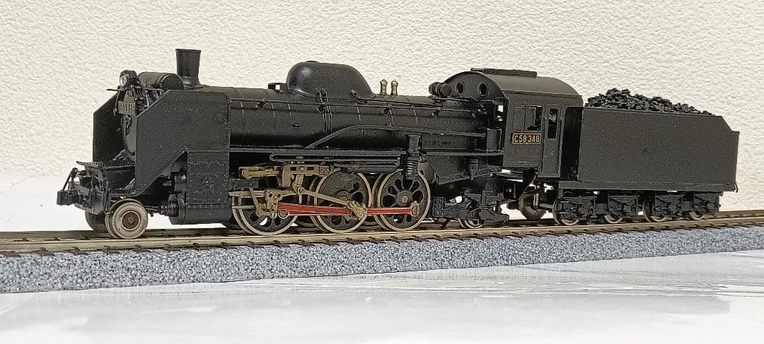HOゲージ 宮沢模型 Ｃ58蒸気機関車、メンテナンス済、走行します。