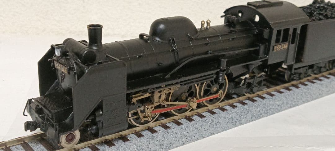 HOゲージ 宮沢模型 Ｃ58蒸気機関車、メンテナンス済、走行します。