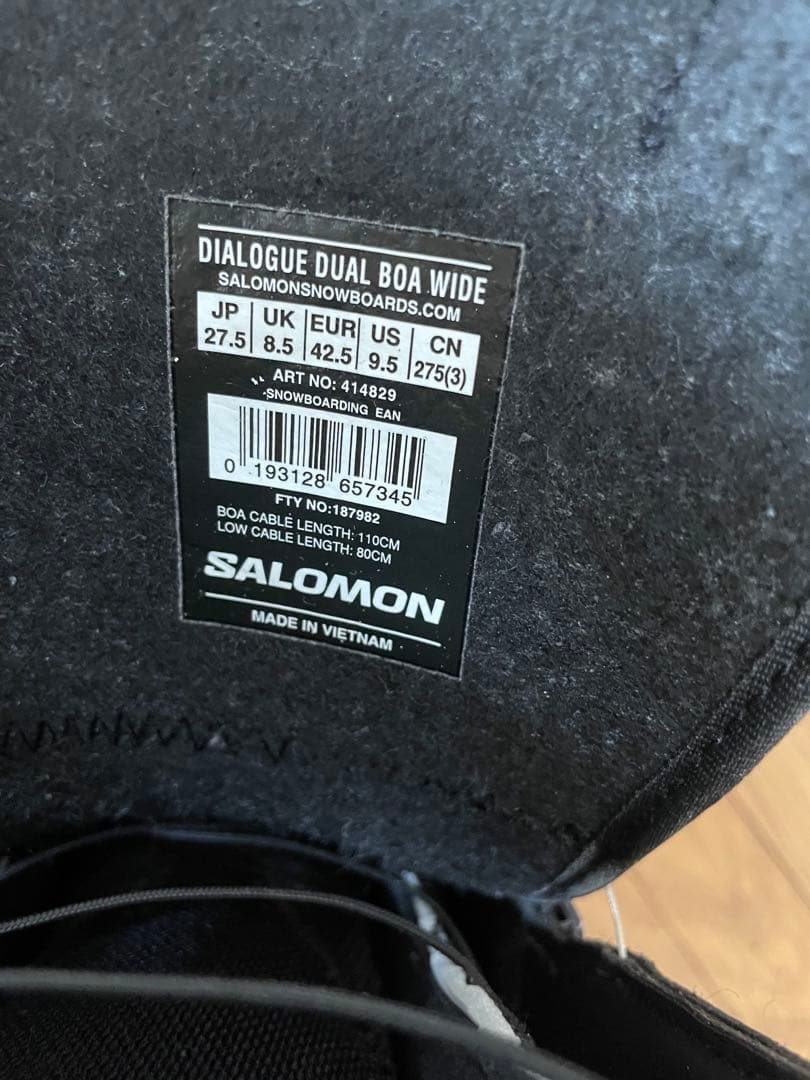 サロモンSALOMON DIALOGUE DUAL BOA WIDE 27.5㎝