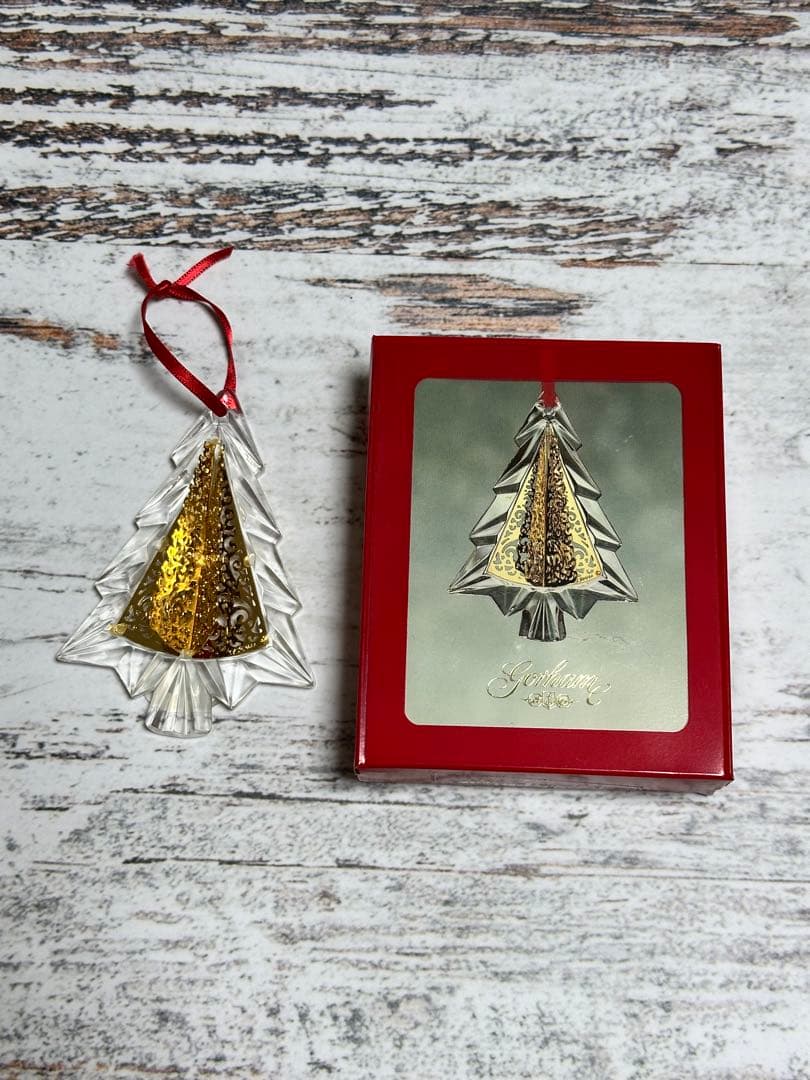 gorham クリスマスツリー クリスタルガラス ゴールド ドイツ製