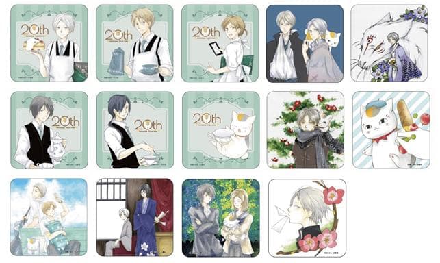 夏目友人帳 20周年コラボカフェ メニュー注文特典コースター 14種セット