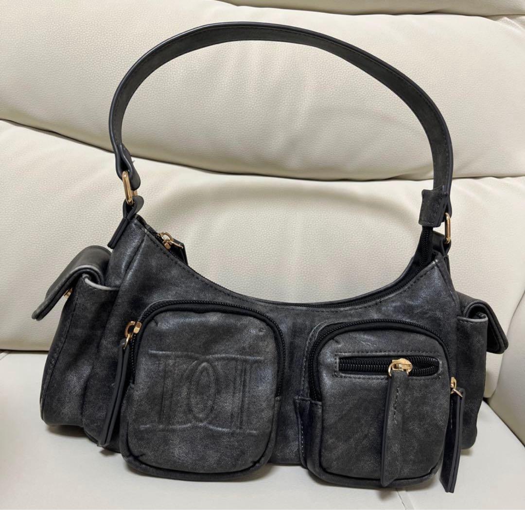 Darich ダーリッチ　DDレザーハンドルバッグ　BLK ブラック