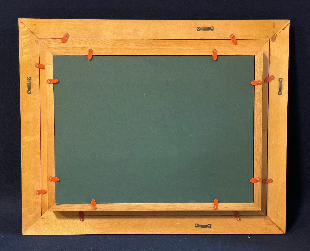 「真作」夏目公平「オンフルール港町」風景画　油彩画　額装　サイン有り　F4号