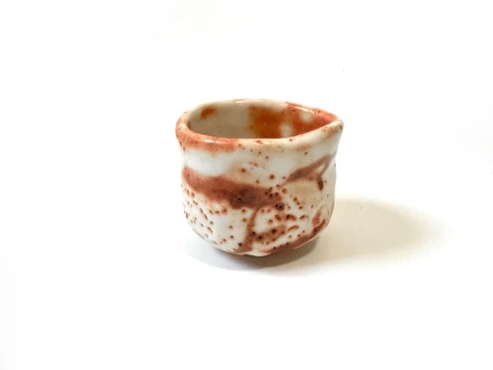 作家物 陶芸家 美和隆治 志野 ぐい呑 酒器 盃 共箱