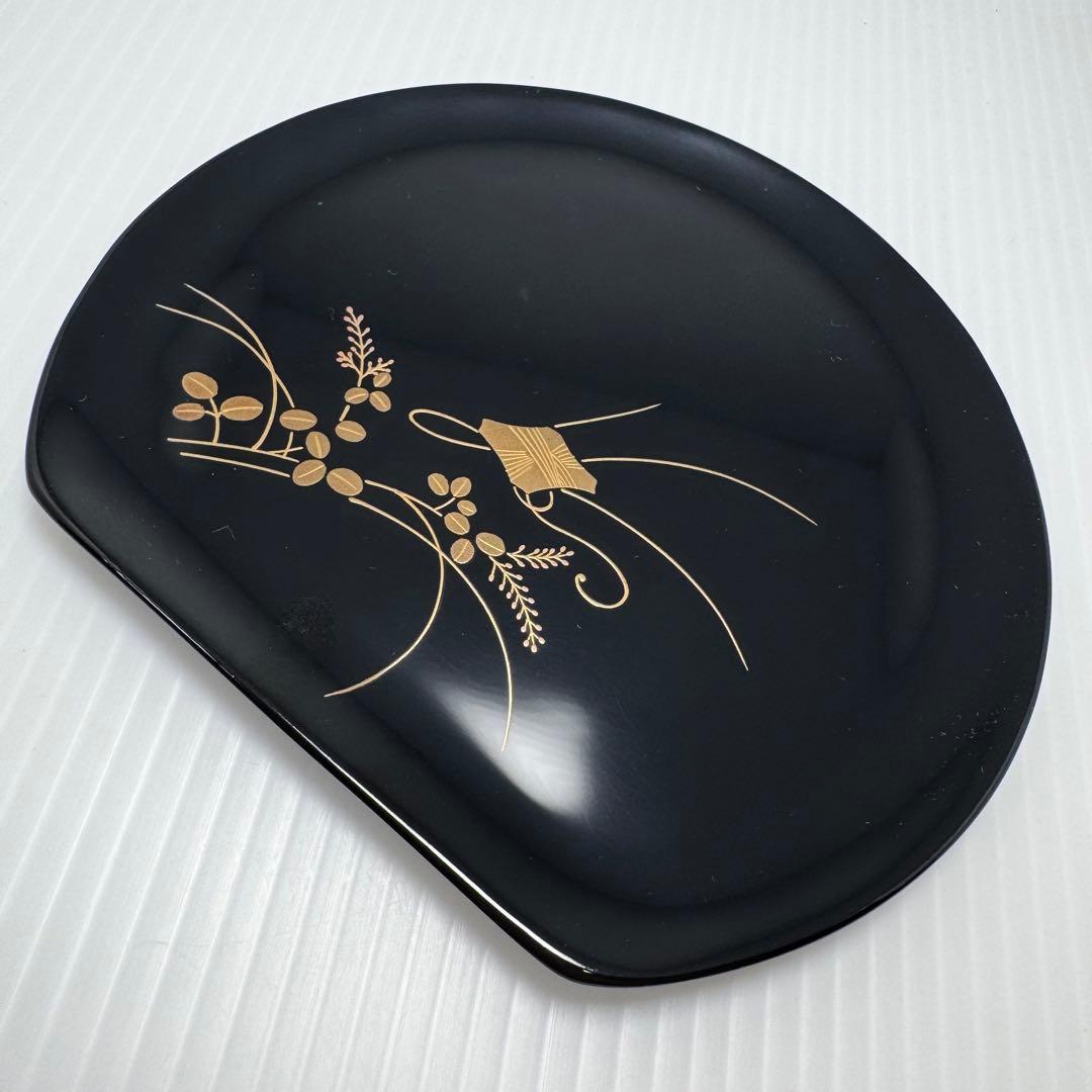 新品 輪島塗 銘々皿 5枚セット 蒔絵 和皿 漆器 菓子皿 和柄 共箱 説明書