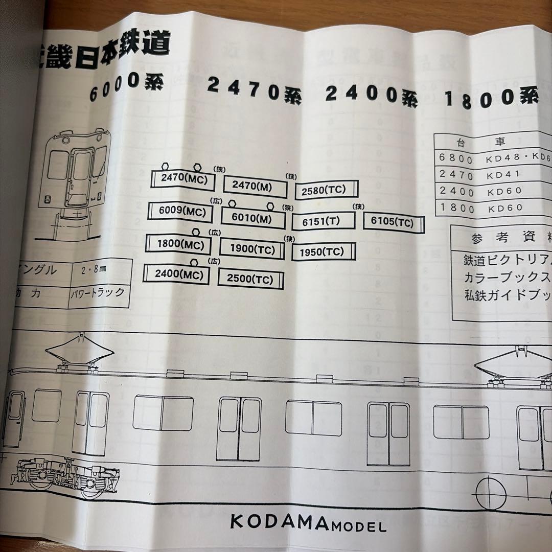 と*も様 KODAMA 近鉄ラビットカー　6800系　未完成品　ジャンク