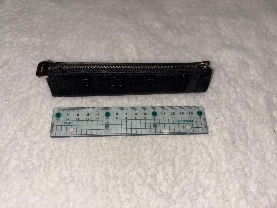 グッチ ペンケース 筆箱 筆記用具 シマライン 革 15965