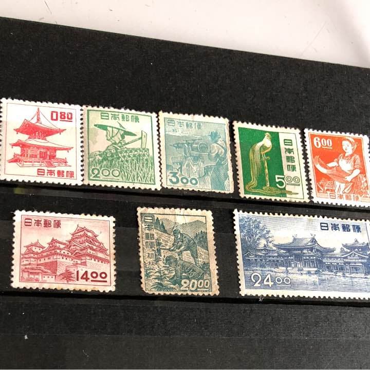 カタログ価格47,050円！プレミア切手揃い！昭和透かしなし切手8種！格安！ カタログ価格47,050円！プレミア切手揃い！昭和透かしなし切手8種