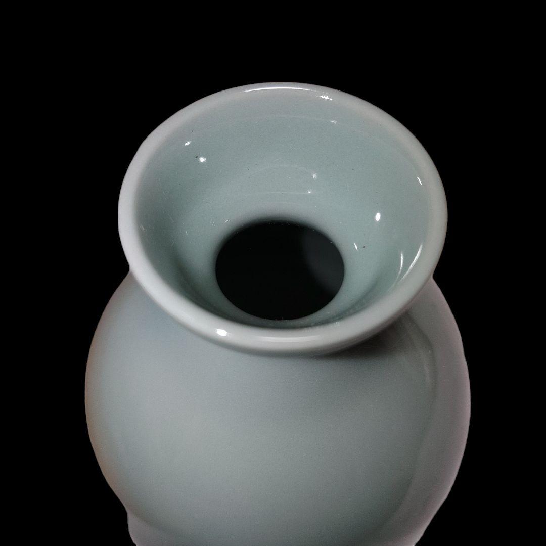 □四代諏訪蘇山 青磁花入 作家物 □四代諏訪蘇