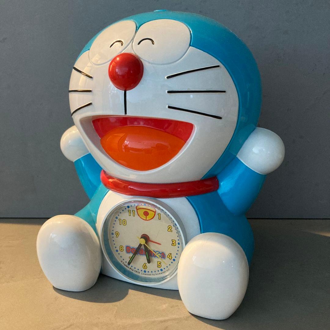 可動品】ドラえもん 目覚まし時計 電子音 昭和レトロ 藤子不二雄