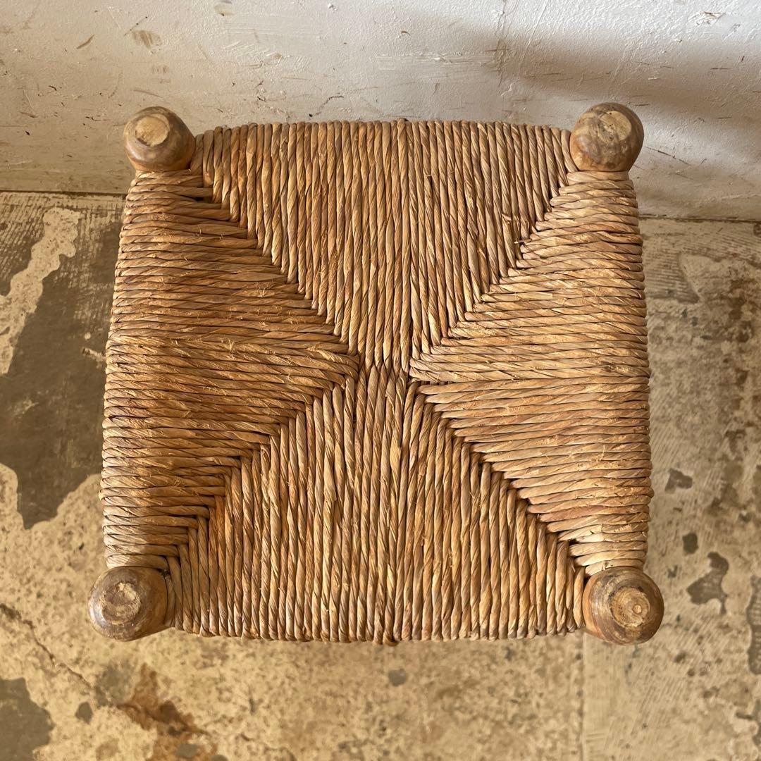 年末・年始SALE 藁スツール　剥離