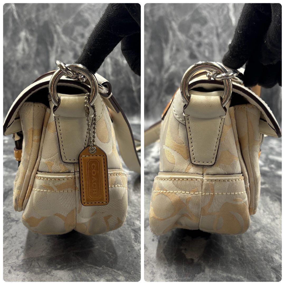 【希少品/美品】コーチ ソーホー イエロー ショルダーバッグ シグネチャー