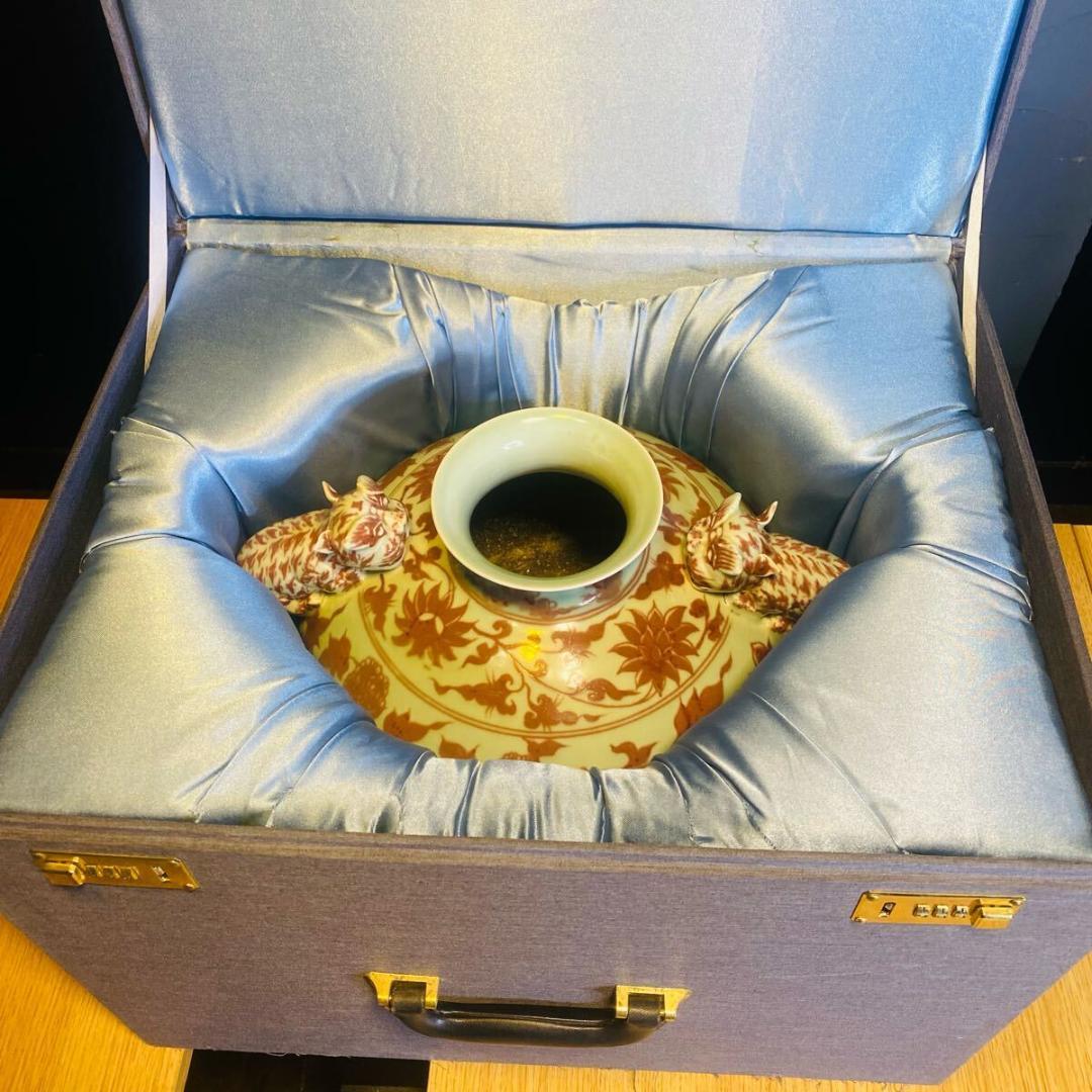 Q1060 壺 花瓶 清朝時代 年代物 中国 アンティーク 花器 花入 古美術