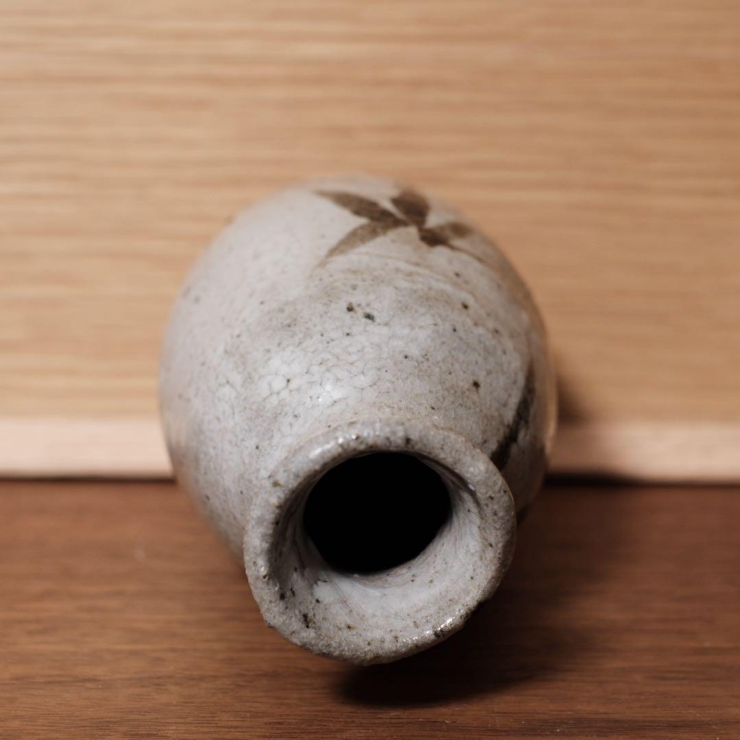 西岡小十 『絵唐津徳利 』 共箱 抜群の上り