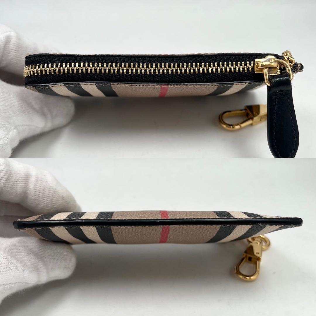 【美品】バーバリー　パース　小銭入れ　キーホルダー　ノバチェック　希少
