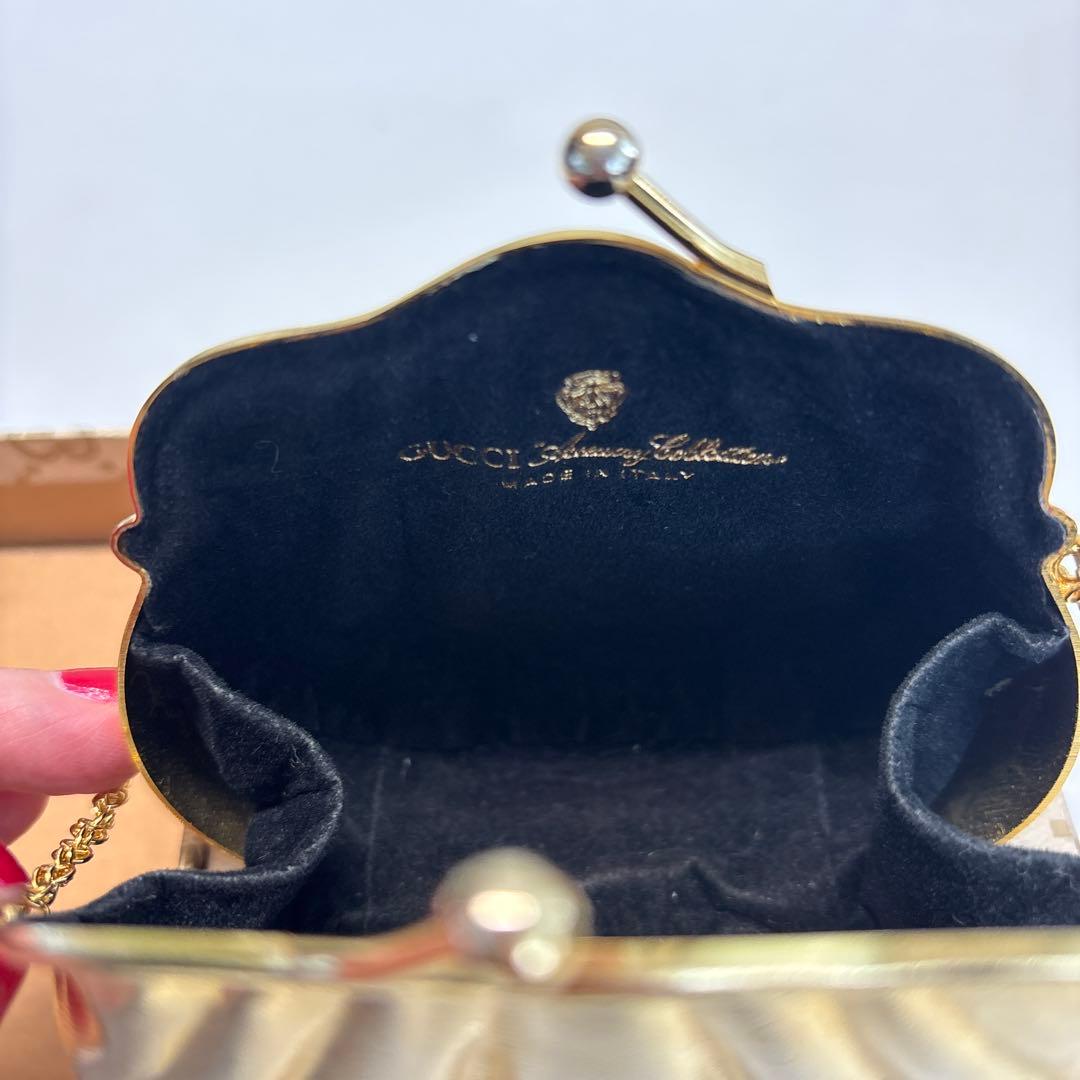 GUCCI ヴィンテージ ゴールド クレセントパーティーバッグ