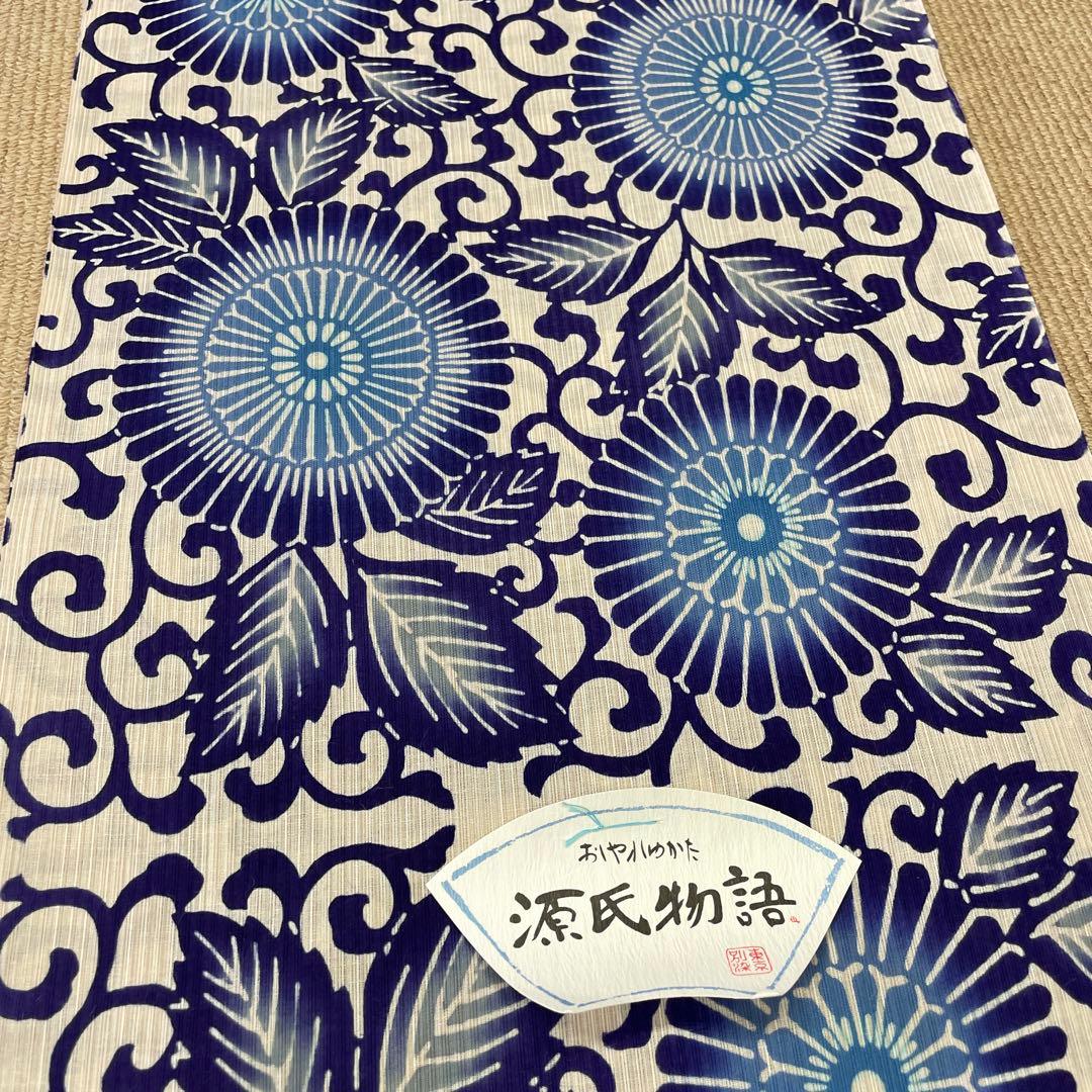 L*n様 新品 反物 本染 源氏物語 綿麻 ゆかた 浴衣 注染 和装 夏着物 呉