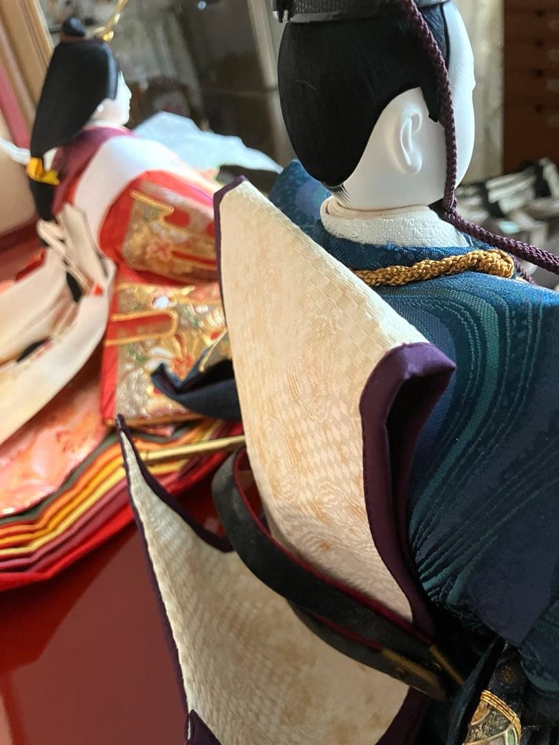 御京雛④平安春峰作　雛人形　三段飾り　お雛様　京都西陣織り　ひな人形3段　桜刺繍