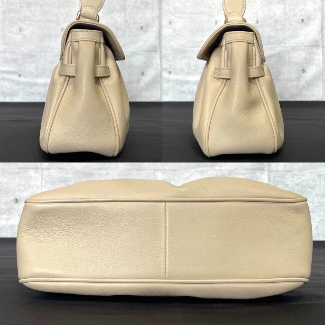 専用品WAKO ワコウ 銀座和光 レザー ベージュ トップハンドルバッグ