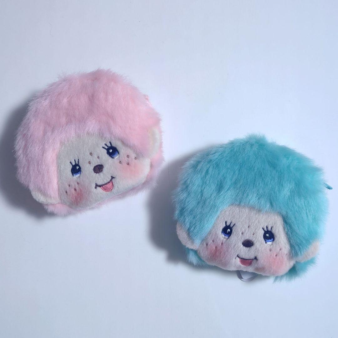 【 当時物 】カラーモンチッチ ポーチ パース ピンク ブルー 2点セット