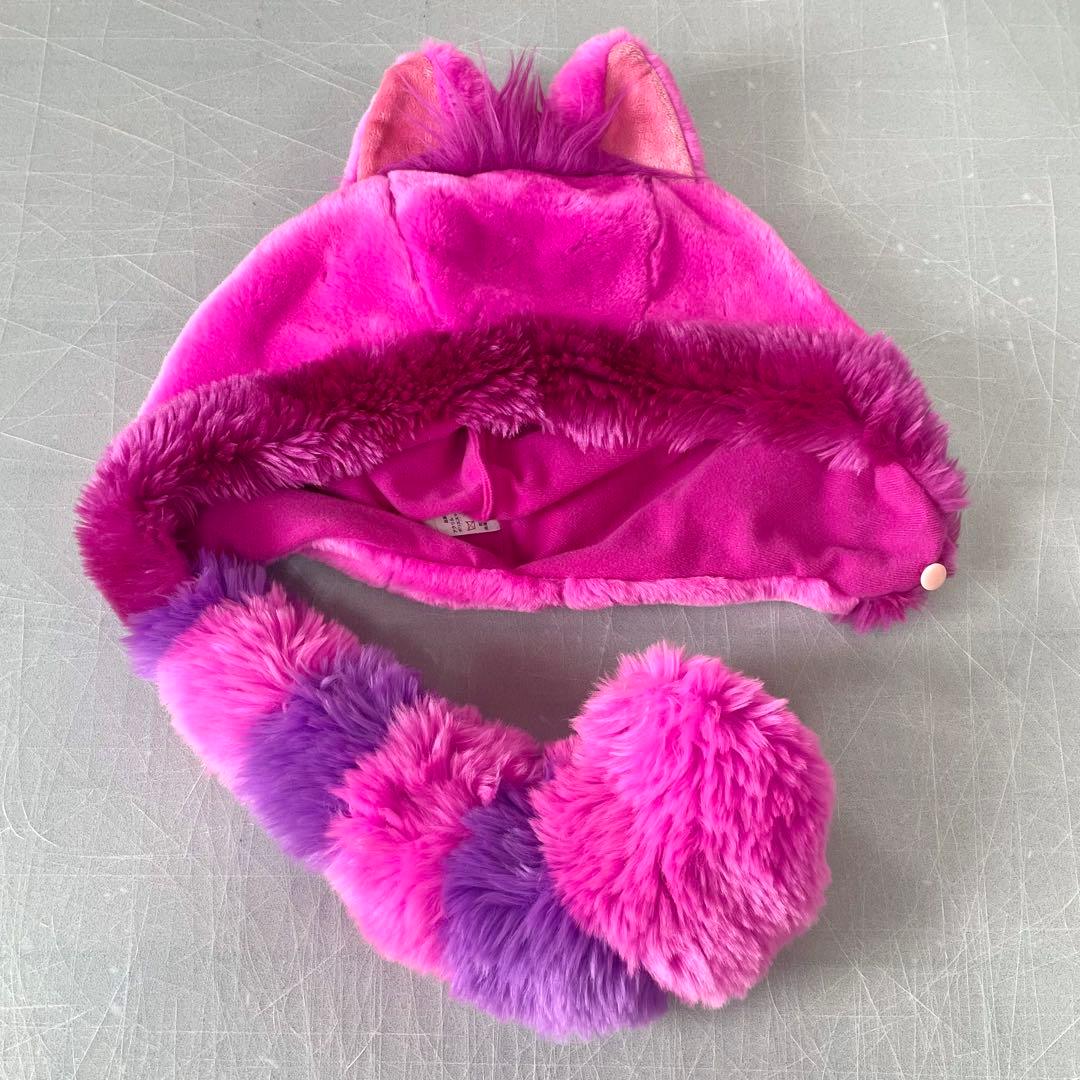 チェシャ猫 もこもこ帽子 ファンキャップ チシャ猫 マフラー ファン