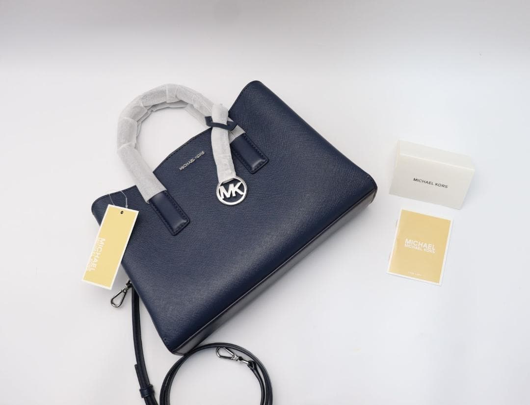 新品 マイケルコース RUTHIE サフィアーノレザー 2way ショルダー 紺