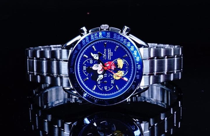 Disney限定/MICKEYミッキーマウス腕時計/スピードマスタークロノグラフ