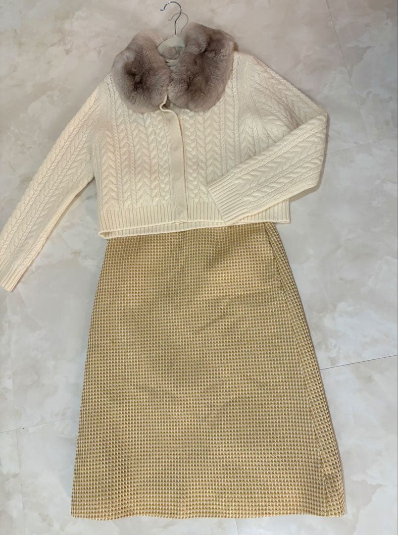 LOULOU WILLOUGHBY スパークルジャガードスカート