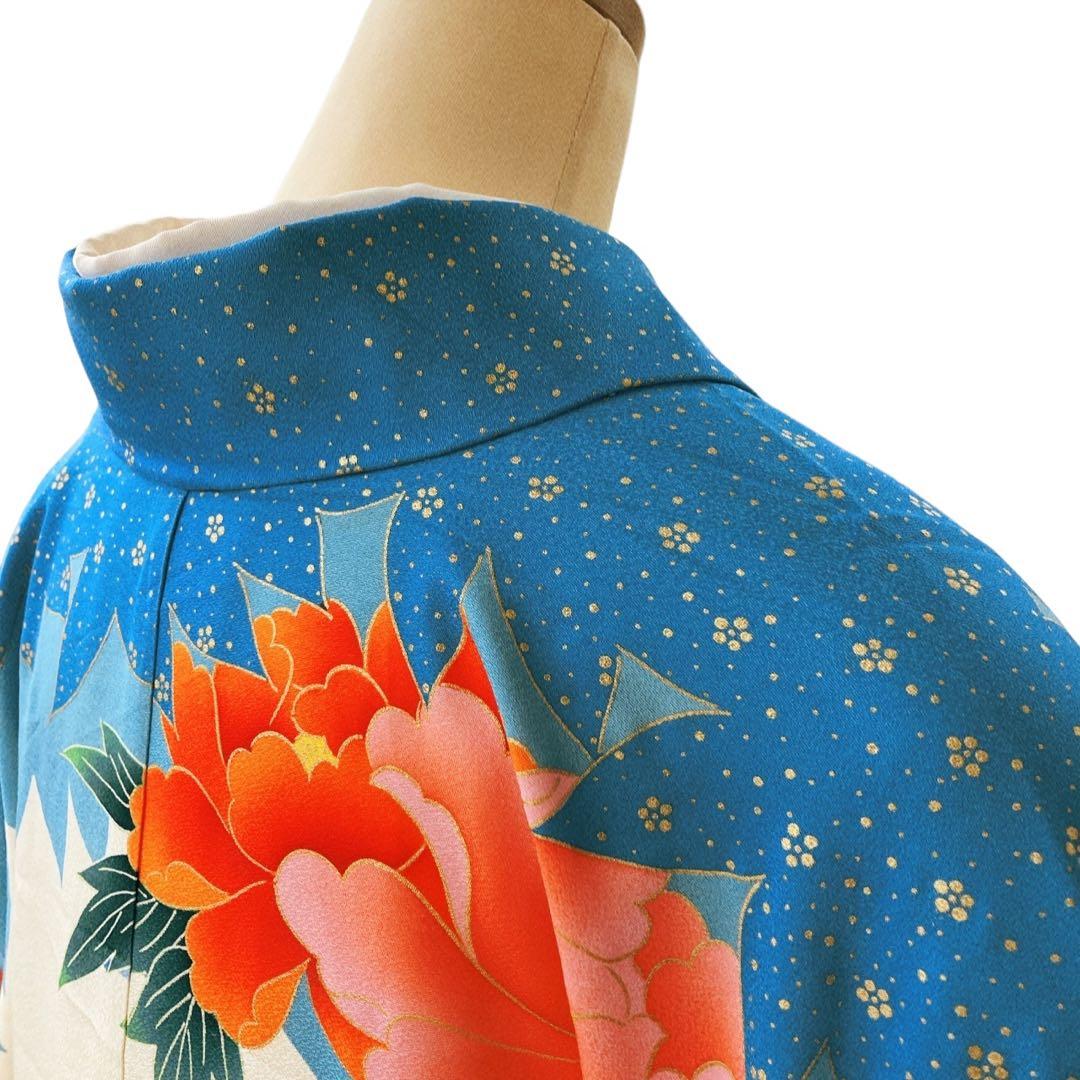 ◎mk-1386 引き振袖 お引きずり 婚礼衣装 金駒刺繍 10-7