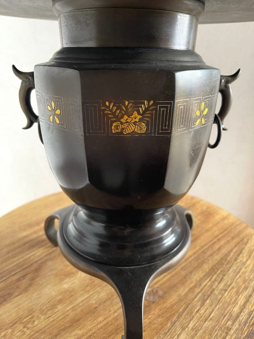 池坊 直径33cm 銅製 尺1 八角雷紋 薄端 - メルカリ