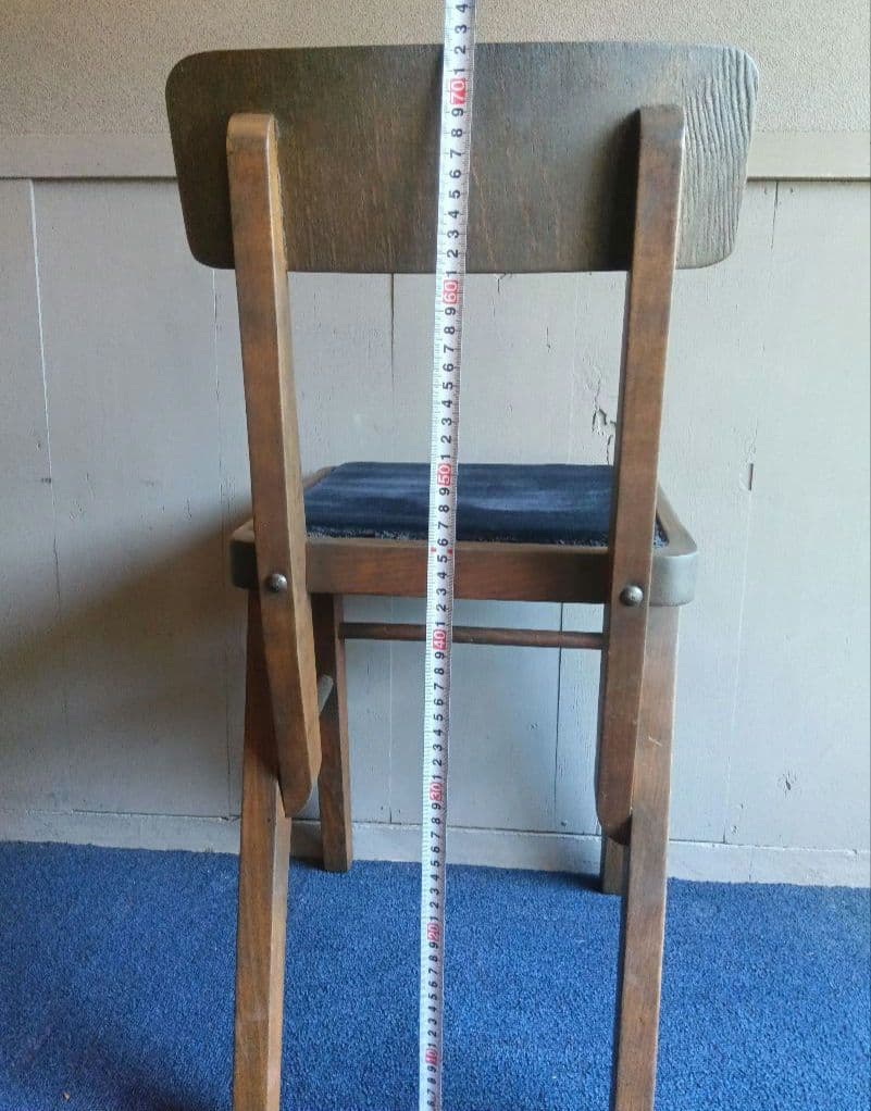 木製子供用チェア 直線的デザイン ヴィンテージ レトロ 木製子供用