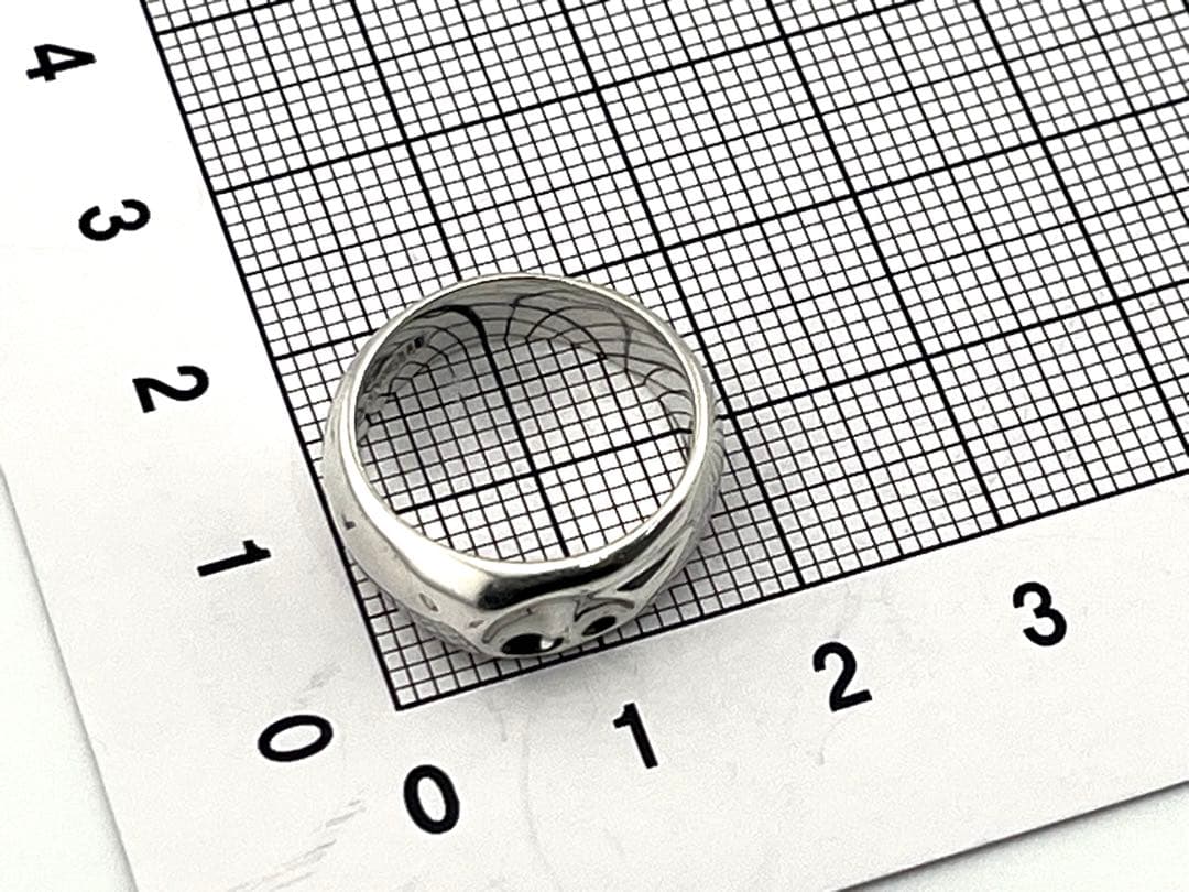 h965 ティファニー　カーブド　ハート　リング　シルバー　925 約8.5号