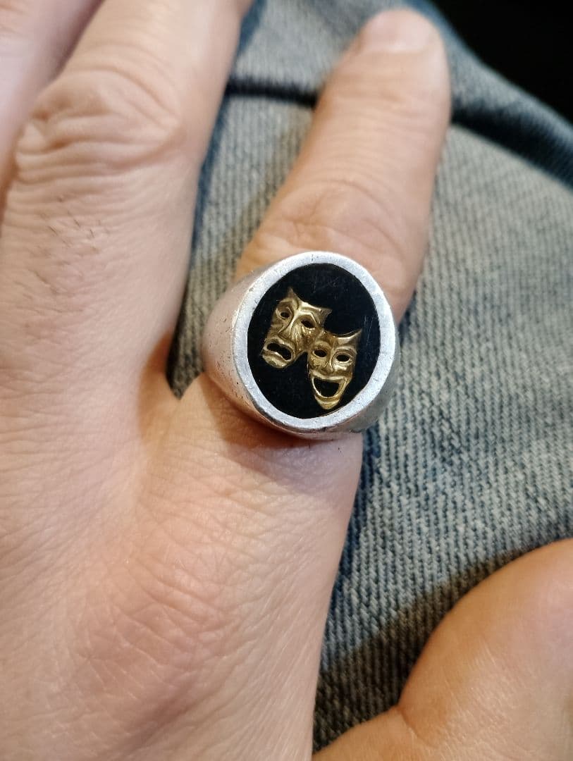 プ*ル様 銀無垢　廃盤品DRY BONES Two Face K18 リング無垢