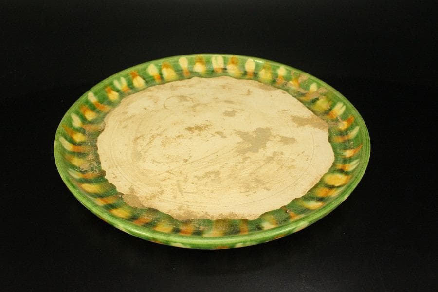 中国美術 唐三彩 盃 盤 揃 有名陶芸家所蔵(HA501)