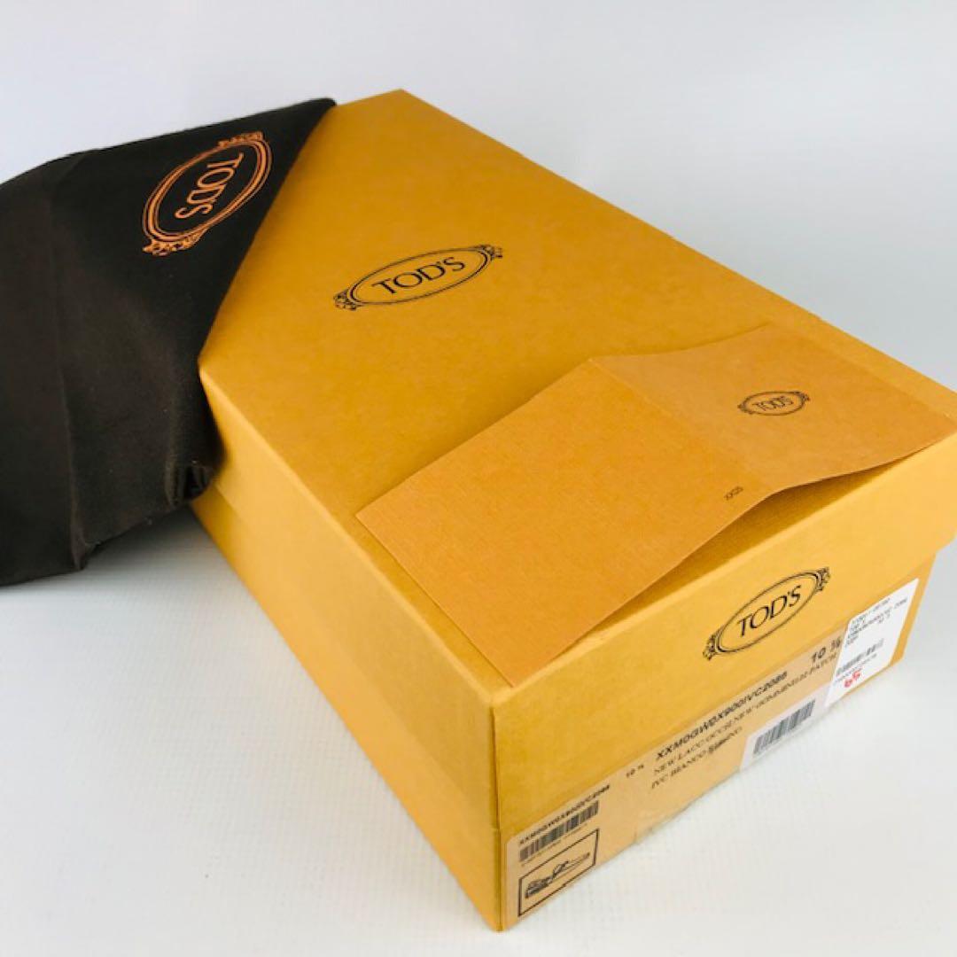 新品未使用★TOD'S・レザー切替 サイドロゴ ドライビングシューズ(10.5)