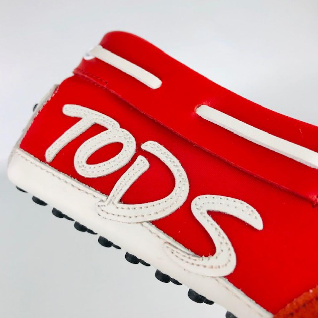 新品未使用★TOD'S・レザー切替 サイドロゴ ドライビングシューズ(10.5)