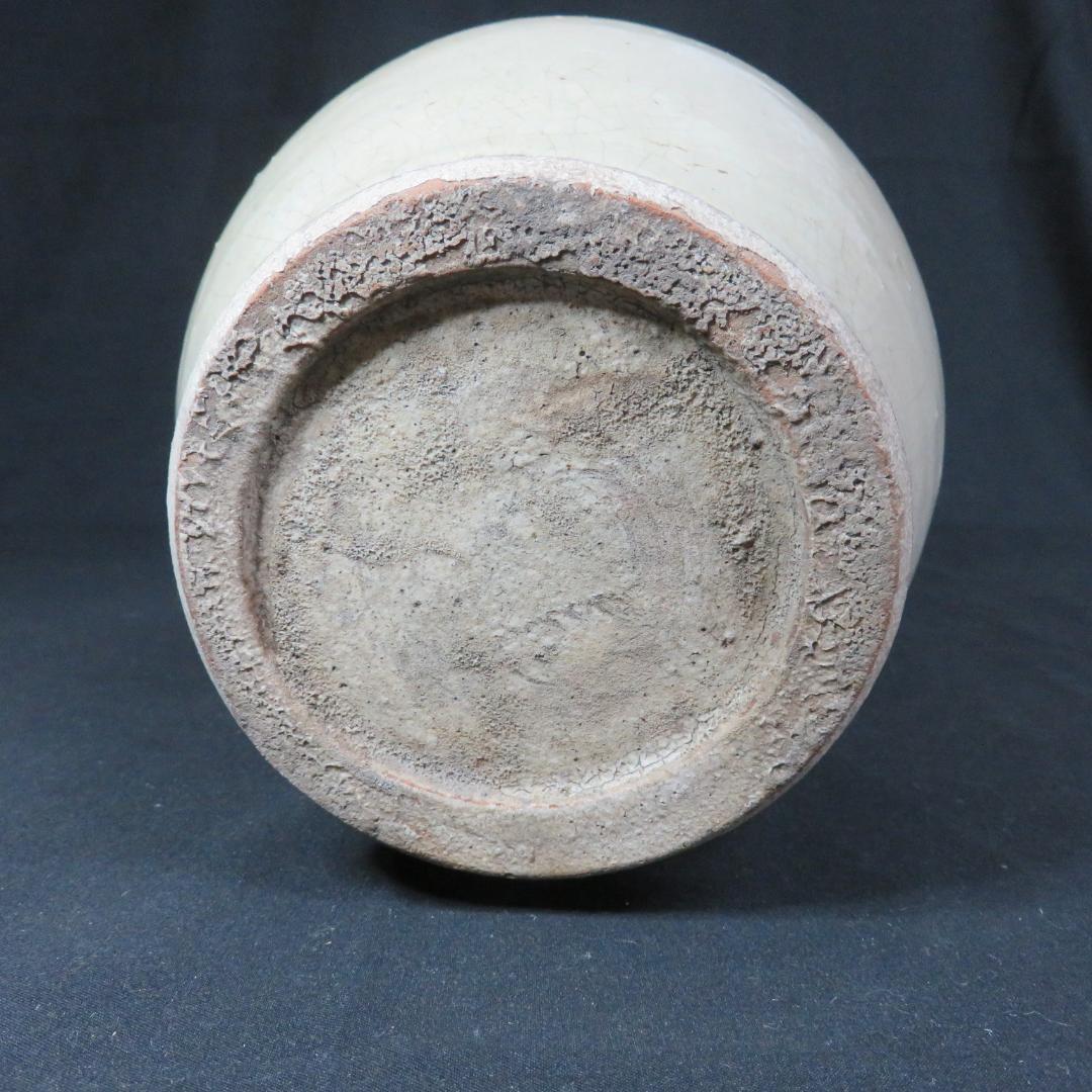 大徳利 笠間 民藝 民芸 酒器 益子 白 緑 古い