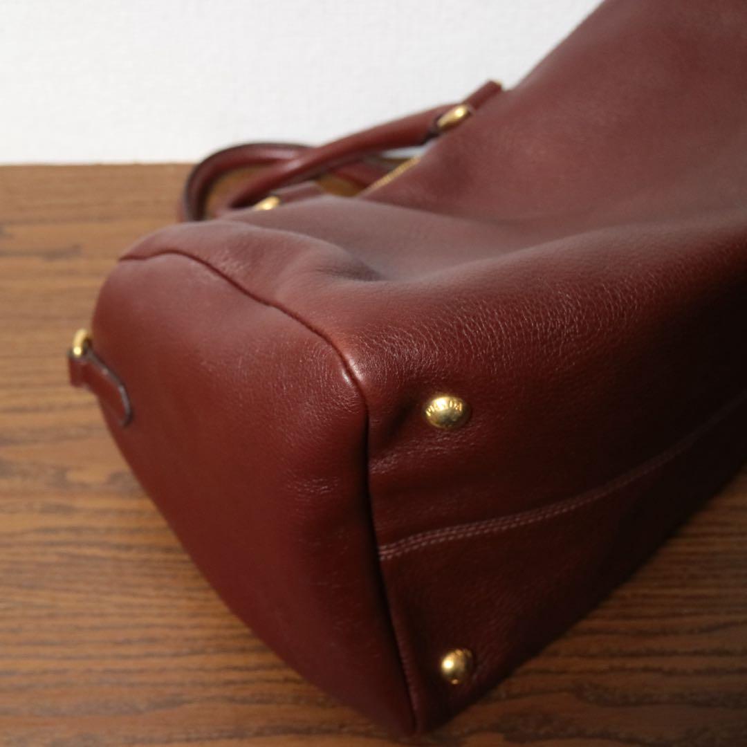 【極美品】 PRADA ダイノレザー ボストンバッグ ショルダーバッグ ギャラ