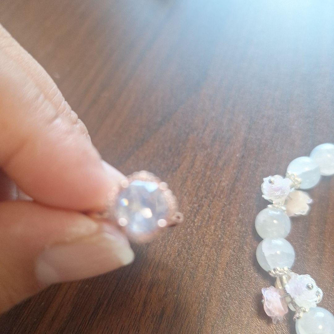 ★万博内購入品★アクアマリンブレスレット&モアサナイトダイヤ