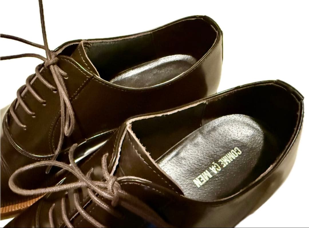 コムサメン ドレスシューズ レザー ダークブラウン26cm ビジネス メンズ革靴