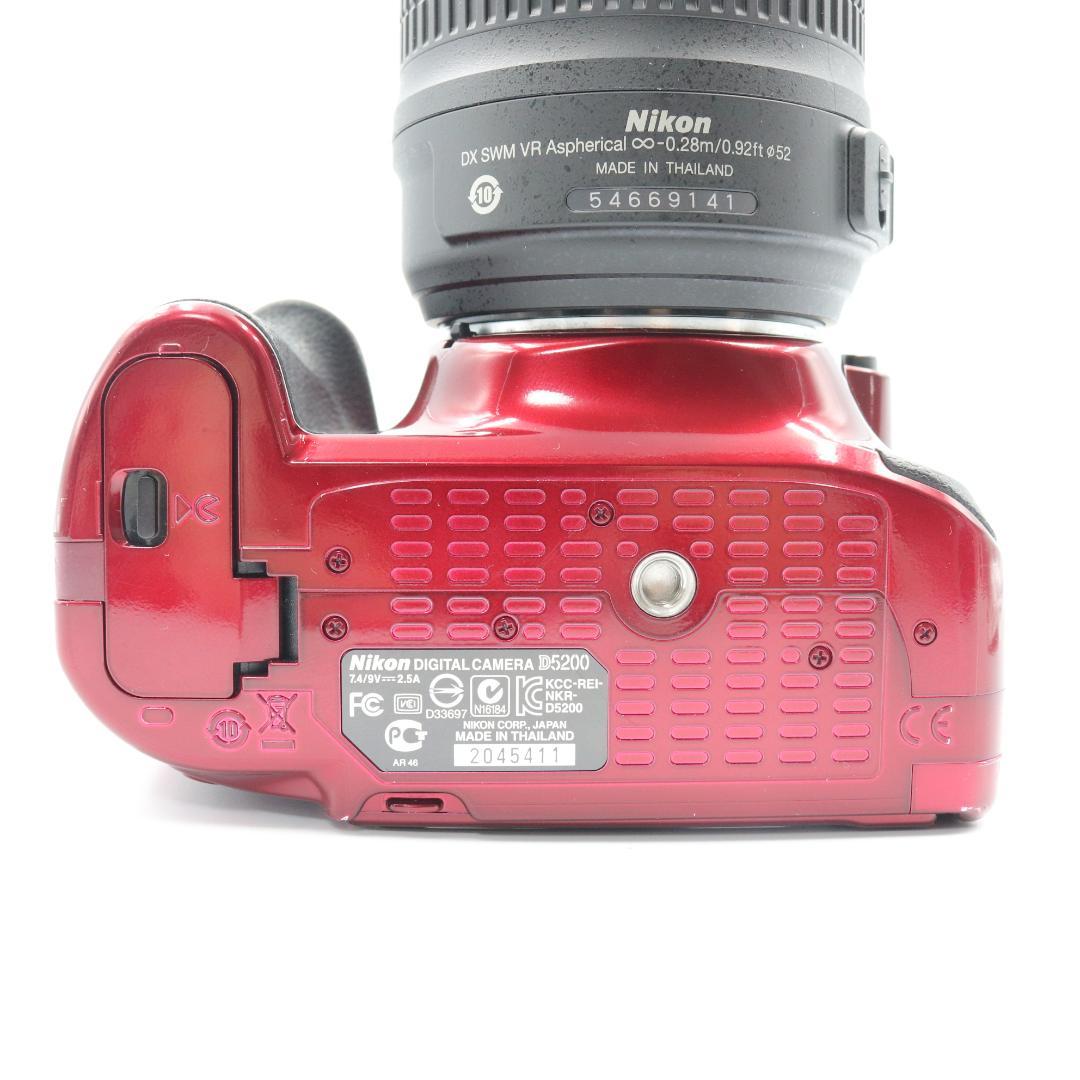 訳アリ特価】Nikon D5200 一眼レフ レンズセット レッド 赤