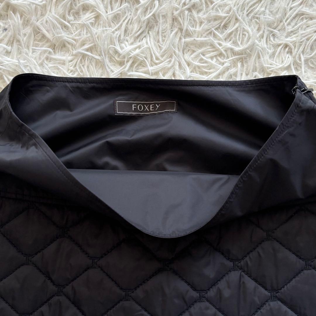 23AW 極美品 FOXEY CASSE-COU キルティングスカート 黒 40
