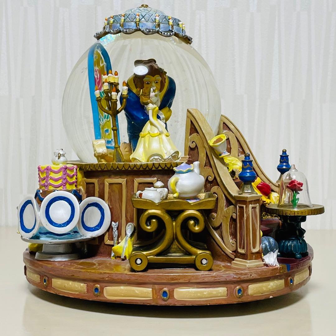 ディズニー 美女と野獣 スノードーム スノーグローブ オルゴール 置物 オブジェ