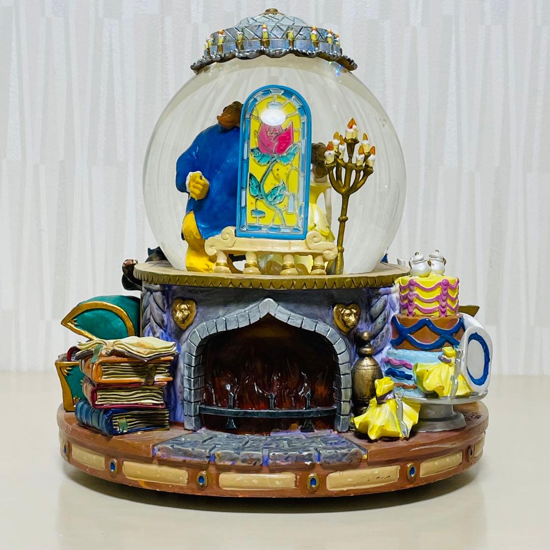 ディズニー 美女と野獣 スノードーム スノーグローブ オルゴール 置物 オブジェ