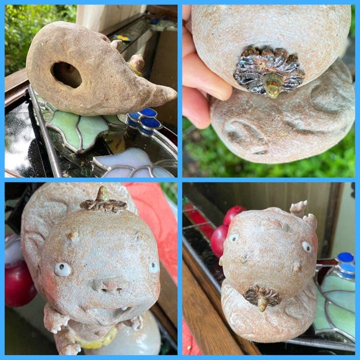 古印材 寿山石細工彫り『鯉登龍門』明治期庚子年款 印材3点セット仿